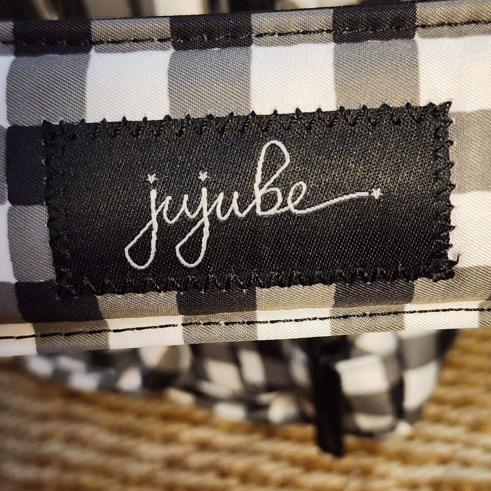 Ju-Ju-Be Gingham Style Be Supplied Pumping Diaper Bag Complete EUC - Picture 10 of 16